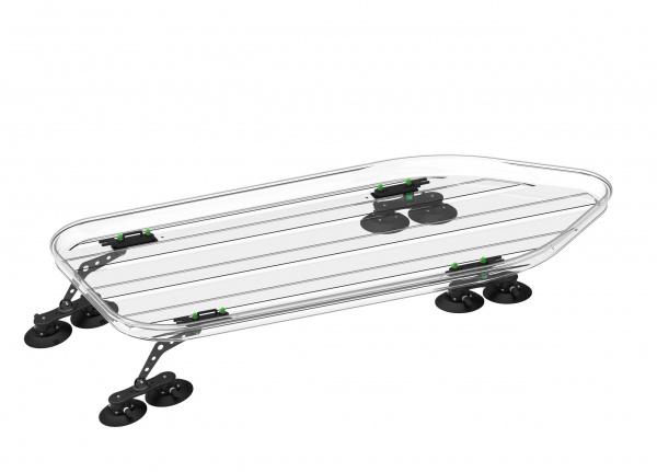 Na zdjęciu widnieje produkt Bagażnik Treefrog - przyssawki do Box-a dachowego 22X sports car