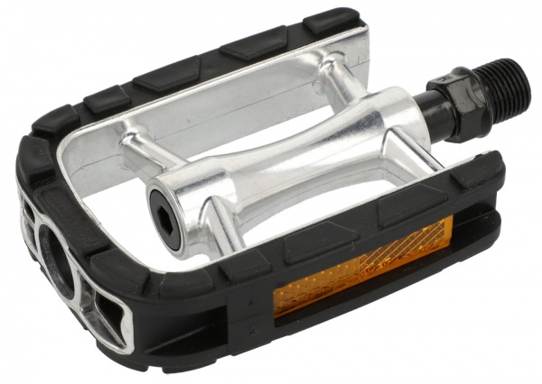 Na zdjęciu widnieje produkt Pedały DeOne aluminiowe Trekking/City. łożyska maszynowe. oś Cr-Mo